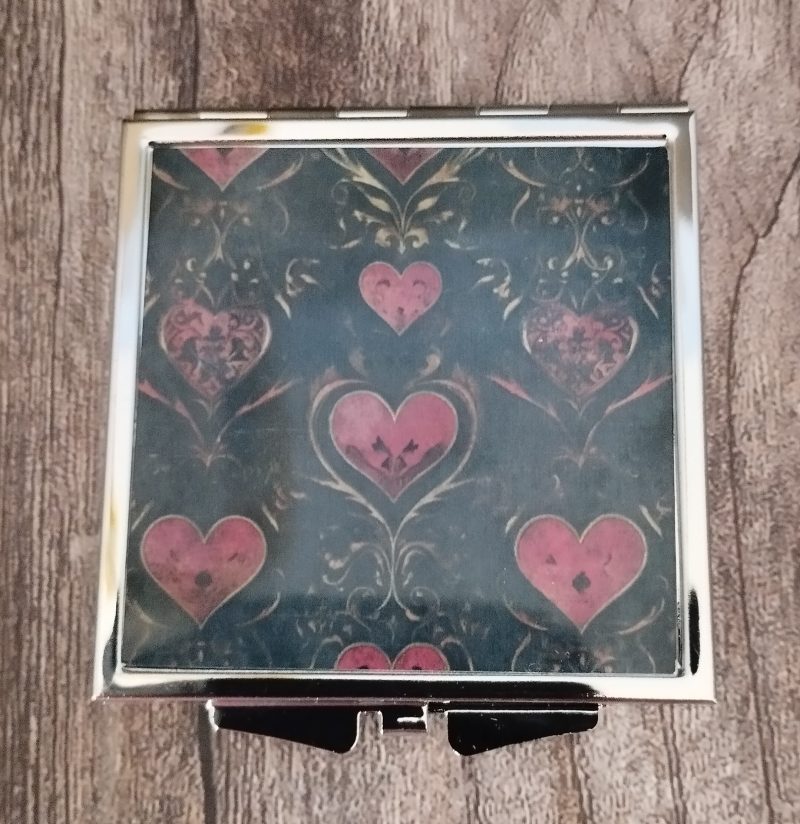 Gothic Hearts Compact Mirror