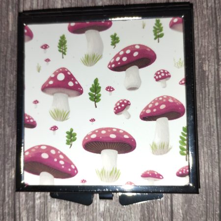 Compact Mirror with a Mushroom Design