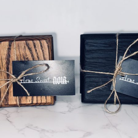 Square Charred Oak Coasters