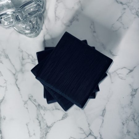 Square Charred Oak Coasters