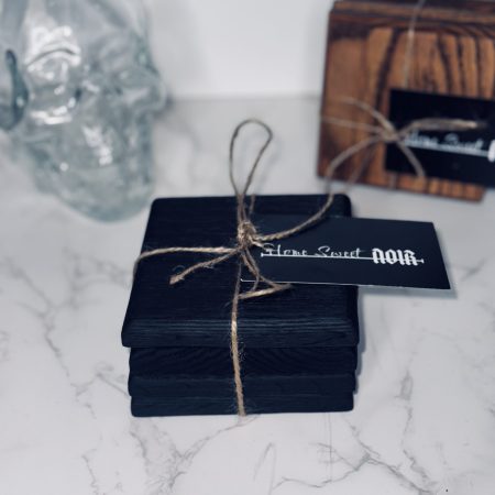 Square Charred Oak Coasters