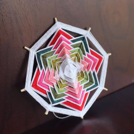 Ojos de Dios 'Summer vibes'/ Handcrafted mandala/ Birthday gift/ Spiritual present/ Wall art