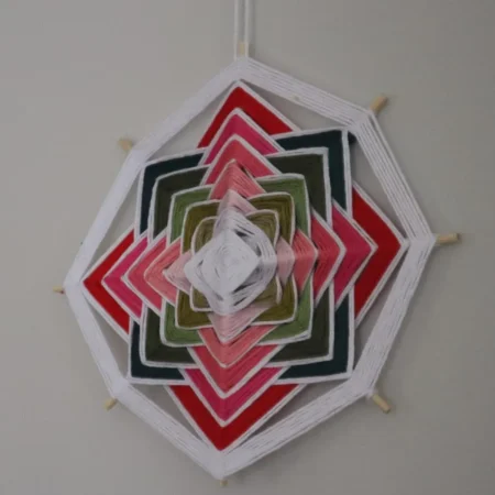 Ojos de Dios 'Summer vibes'/ Handcrafted mandala/ Birthday gift/ Spiritual present/ Wall art