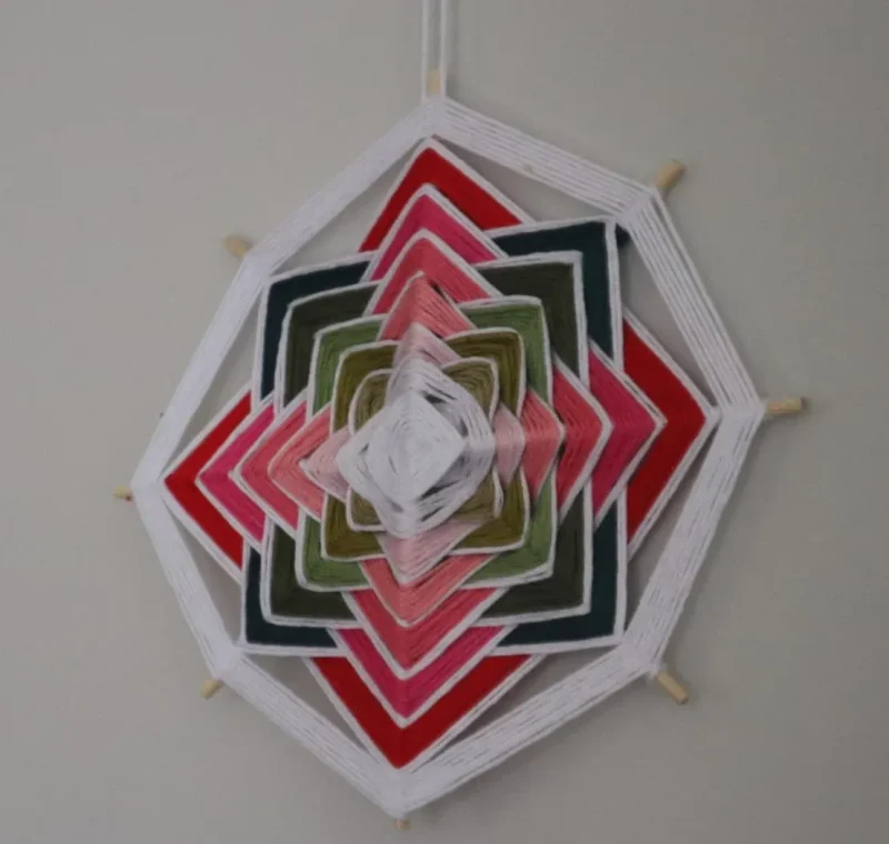 Ojos de Dios 'Summer vibes'/ Handcrafted mandala/ Birthday gift/ Spiritual present/ Wall art
