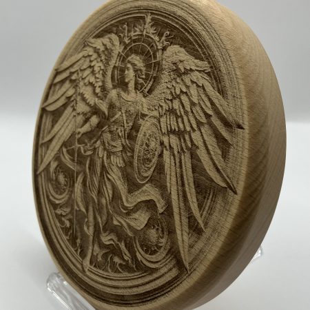 Archangel Michael (15cm diameter) Engraved onto Beech