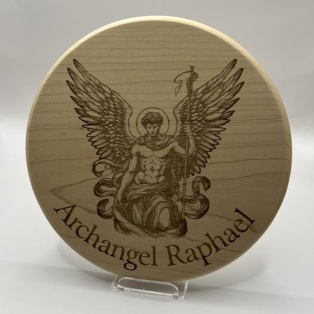 Archangel Raphael (Healing) (20cm diameter) Engraved on Maple