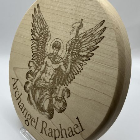 Archangel Raphael (Healing) (20cm diameter) Engraved on Maple