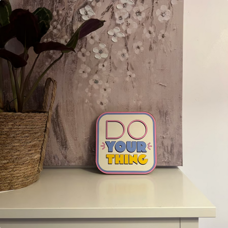 Do Your Thing - Retro Quote Plaque for Office or Bedroom Decor