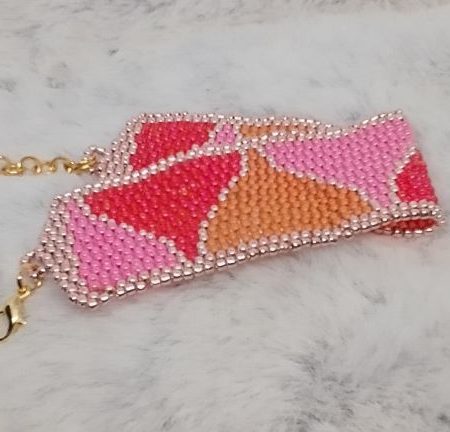 "Funnels” Cuff Bracelet, Peyote stitch, Multi coloured, Jewellery, Gift