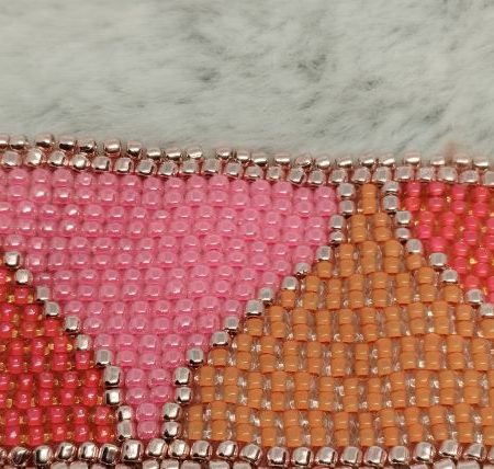 "Funnels” Cuff Bracelet, Peyote stitch, Multi coloured, Jewellery, Gift