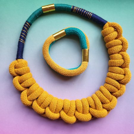 Cleo Statement Necklace in Mustard