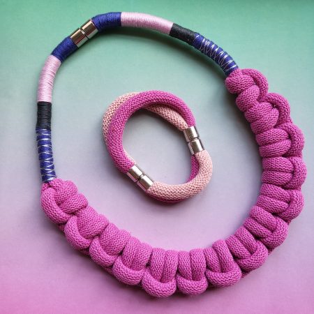 Cleo Statement Necklace in Pink
