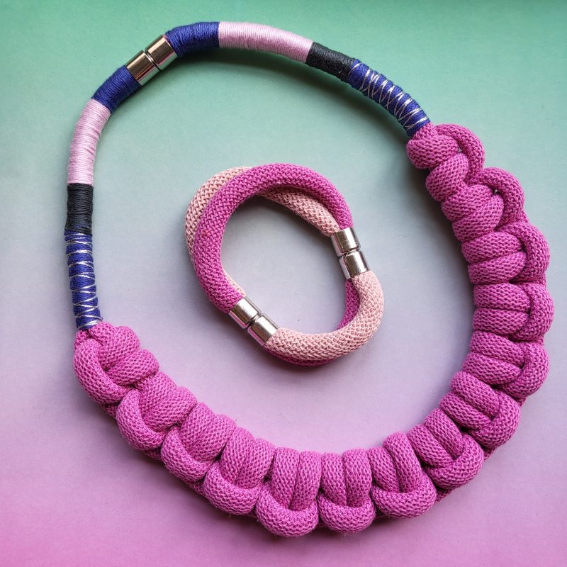 Cleo Statement Necklace in Pink