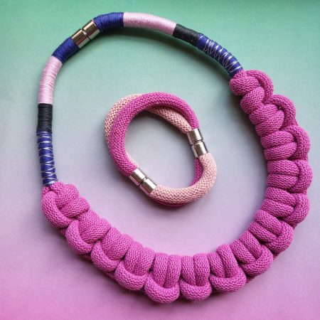 Cleo Statement Necklace in Pink