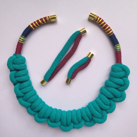 Cleo Statement Necklace in Jade Green
