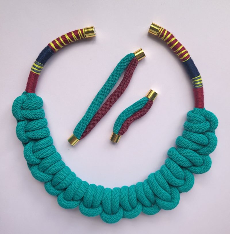 Cleo Statement Necklace in Jade Green