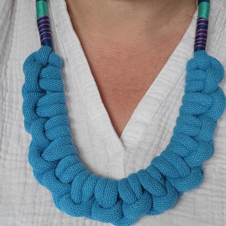 Cleo Statement Necklace in Blue