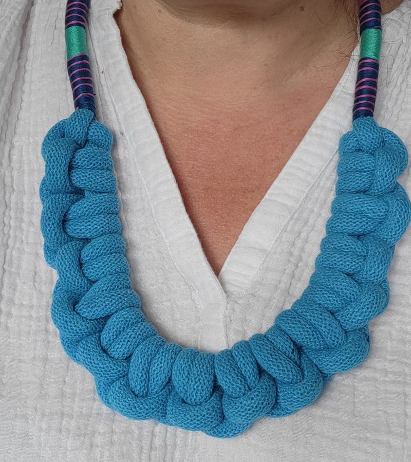 Cleo Statement Necklace in Blue