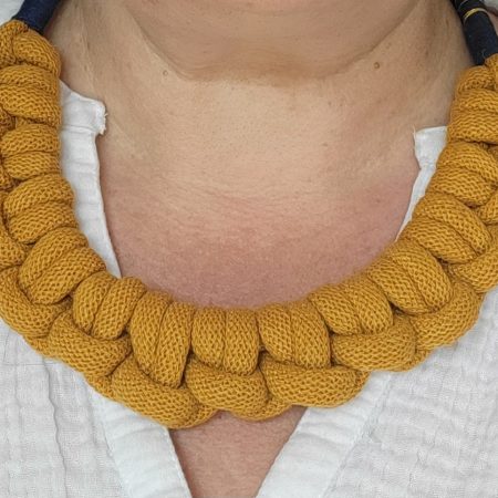 Cleo Statement Necklace in Mustard