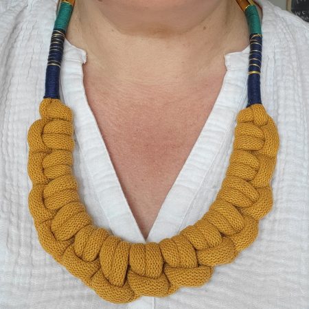 Cleo Statement Necklace in Mustard