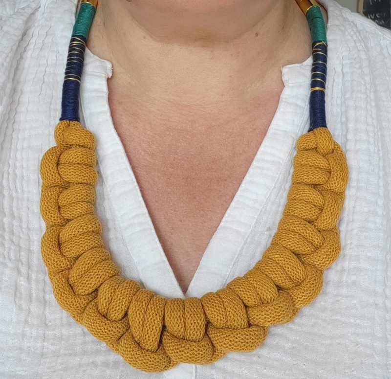 Cleo Statement Necklace in Mustard