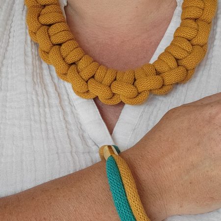 Cleo Statement Necklace in Mustard
