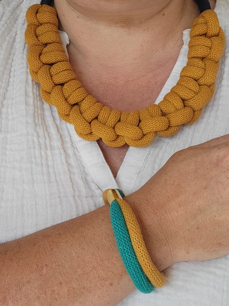 Cleo Statement Necklace in Mustard