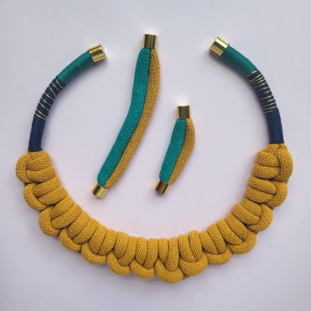 Cleo Statement Necklace in Mustard