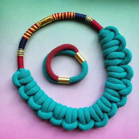 Cleo Statement Necklace in Jade Green