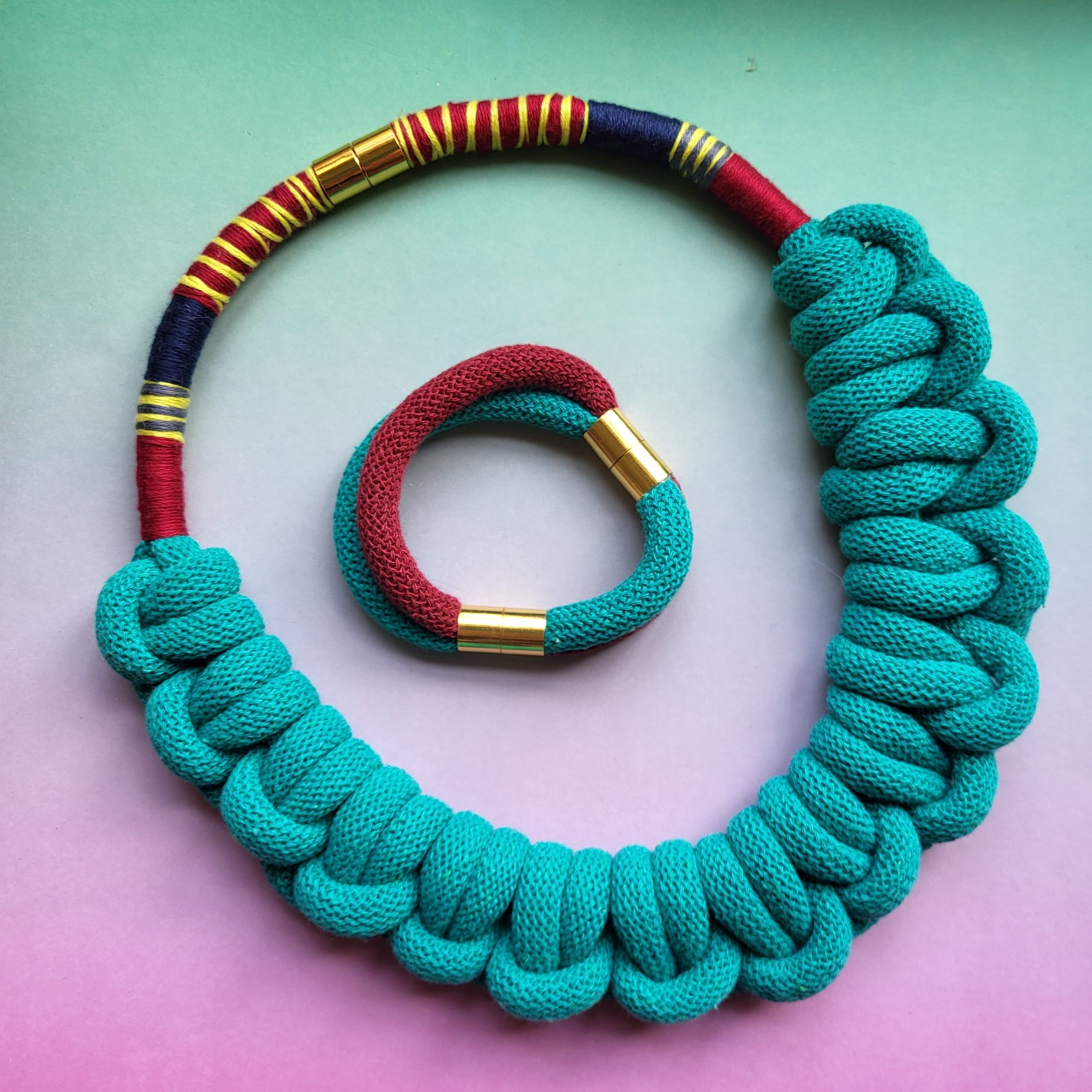 Cleo Statement Necklace in Jade Green