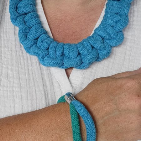 Cleo Statement Necklace in Blue