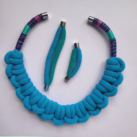 Cleo Statement Necklace in Blue