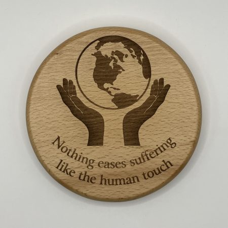 Healing Hands Holding The World Above Engraved on Beech