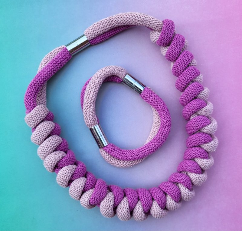 Arabella Statement Necklace in Pink