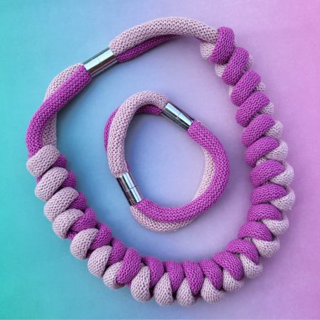 Arabella Statement Necklace in Pink