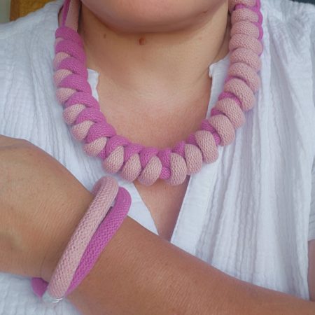 Arabella Statement Necklace in Pink