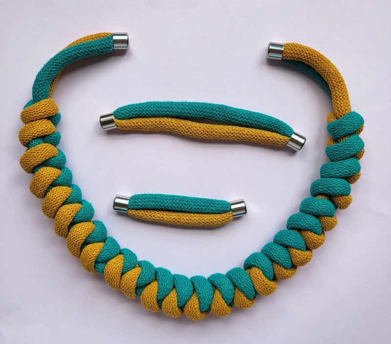 Arabella Statement Necklace in Jade and Mustard