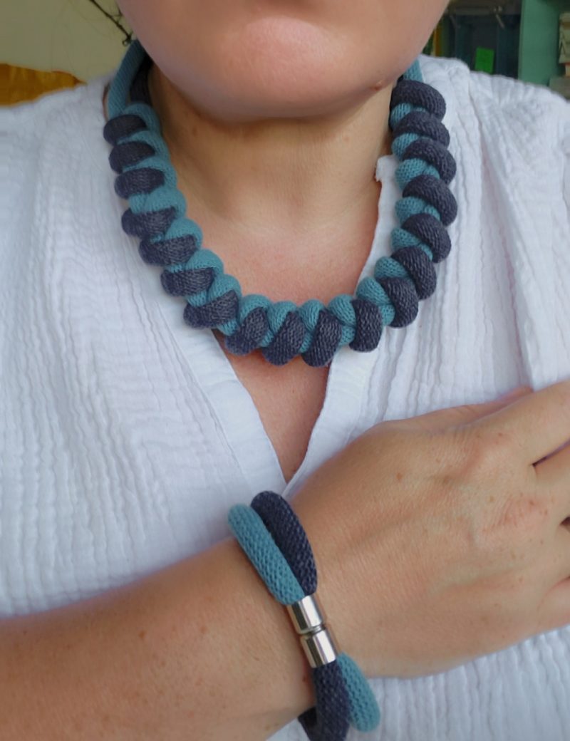 Arabella Statement Necklace in Blue