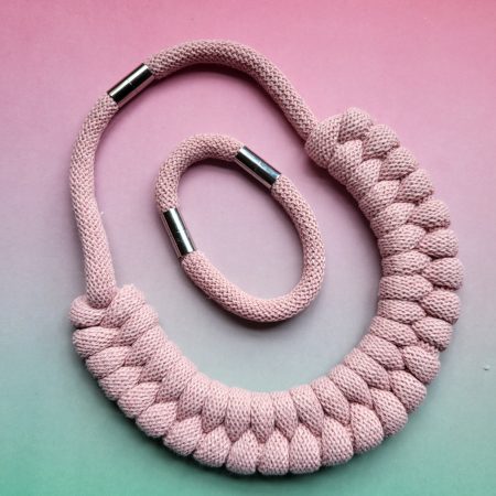 Luna Statement Necklace in Pink