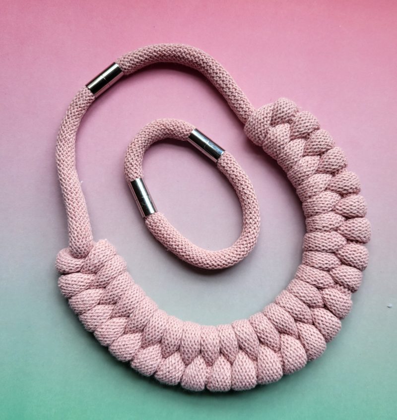 Luna Statement Necklace in Pink