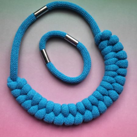 Luna Statement Necklace in Blue