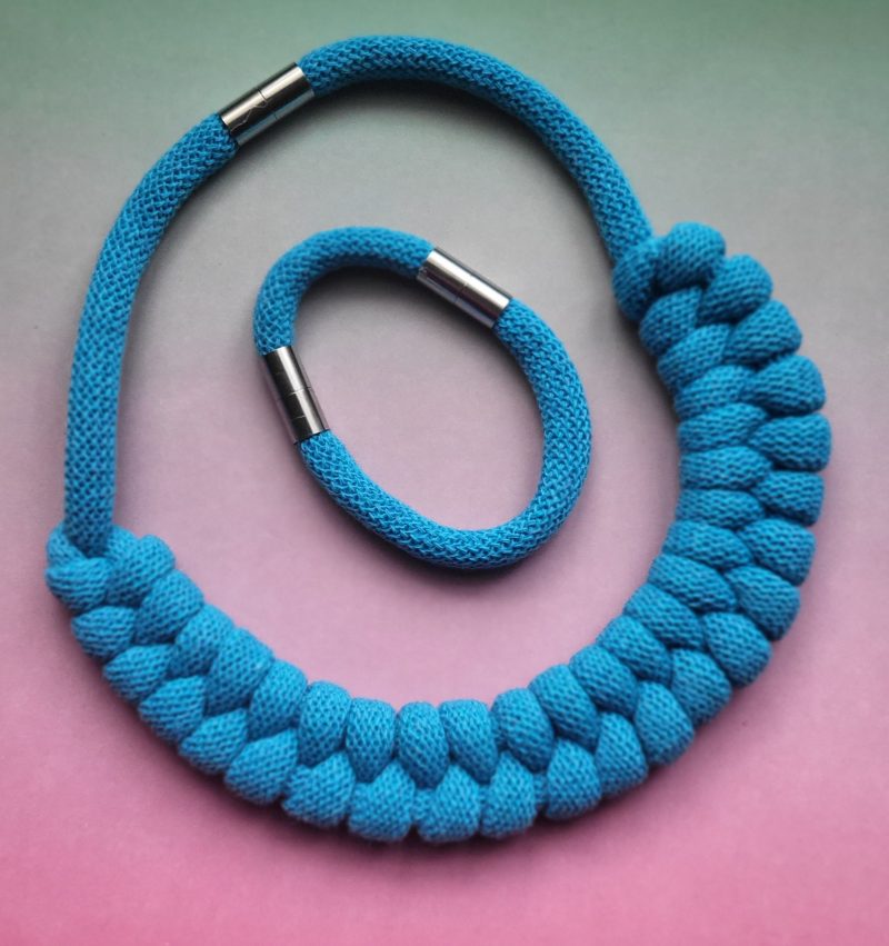 Luna Statement Necklace in Blue
