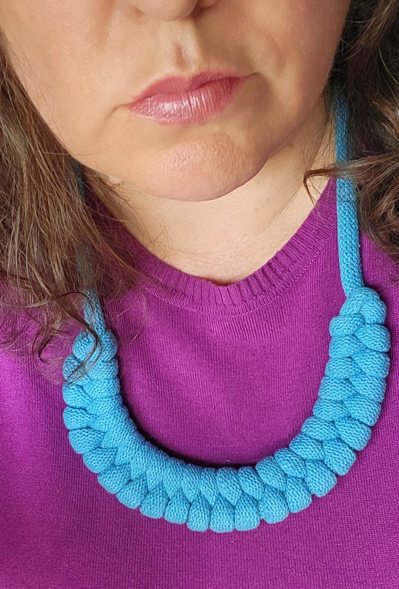 Luna Statement Necklace in Brick Red