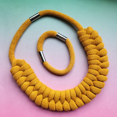 Luna Statement Necklace in Mustard