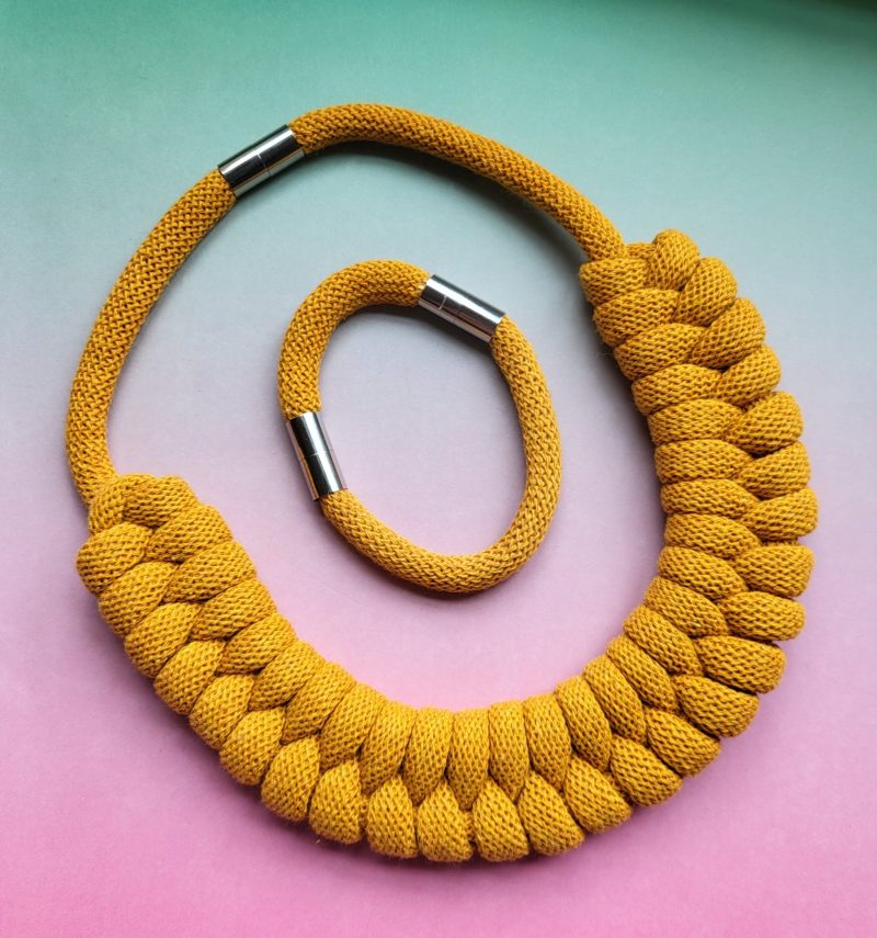 Luna Statement Necklace in Mustard