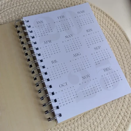 Laser Cut Wooden Notebook Gift Set,Personalized Wooden Stationery Set,Custom Engraved Notebook Set