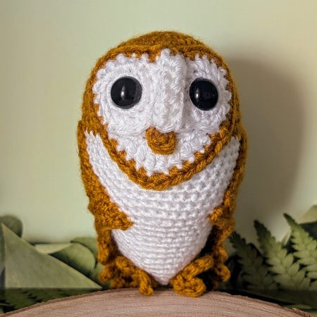 Barn Owl hand crocheted decorative figure