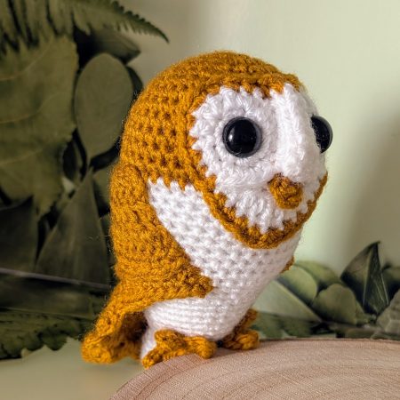 Barn Owl hand crocheted decorative figure