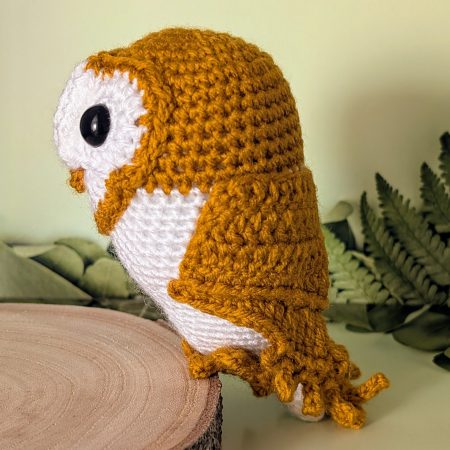 Barn Owl hand crocheted decorative figure