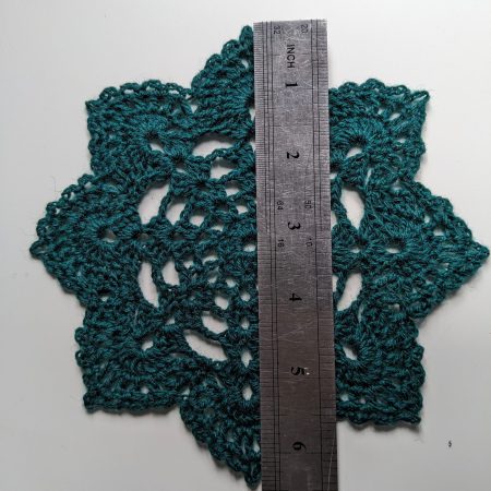 Handmade Crochet Doily – Bottle Green | 6" (16 cm) Diameter